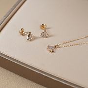 Bvlagari Divas’ Dream Earrings 18 Kt Rose Necklace Set With Pave Diamonds - 6