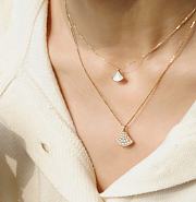 Divas' Dream Necklace In 18 Kt Rose Gold With 18 Kt Rose Gold Pendant Set With One Diamond And Mother Of Pearl - 3