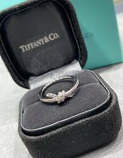 Tiffany Knot Ring in White/ Yellow Gold with Diamonds - 5