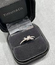 Tiffany Knot Ring in White/ Yellow Gold with Diamonds - 3