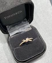 Tiffany Knot Ring in White/ Yellow Gold with Diamonds - 2