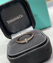 Tiffany T Diamond Wire Band Ring in White/ Yellow Gold - 3