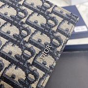 Dior Wallet Beige and Black Dior Oblique Jacquard -  11.5x9.5cm - 6