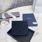 Dior Wallet Black Dior Oblique Jacquard - 11.5x9.5cm - 3