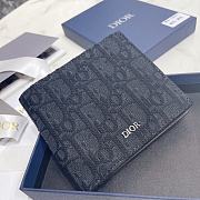 Dior Wallet Black Dior Oblique Jacquard - 11.5x9.5cm - 2