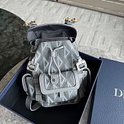 Mini Dior Hit The Road Backpack Dior CD Diamond  Gray - 17.5x18.5x9cm - 6