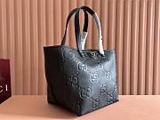 Gucci Medium Jumbo GG Tote Bag Black - 30x29x25cm - 4