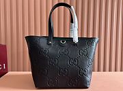 Gucci Medium Jumbo GG Tote Bag Black - 30x29x25cm - 6