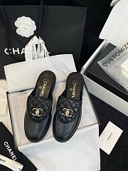 Chanel CC Flat Mule Black - 4