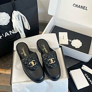 Chanel CC Flat Mule Black - 1