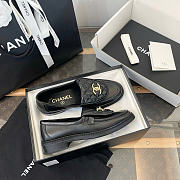 Chanel CC Gold Loafers Black - 3