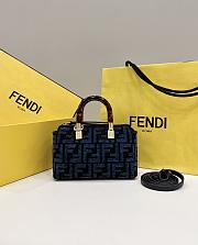 Fendi By The Way Mini Boston Blue FF Bag - 18x8x12cm - 1