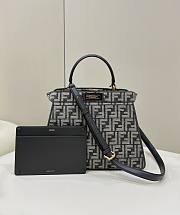 Fendi Peekaboo ISeeU Medium Gray FF Bag - 33.5x25.5x13cm - 5