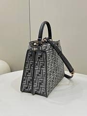 Fendi Peekaboo ISeeU Medium Gray FF Bag - 33.5x25.5x13cm - 2