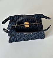 Fendi Peekaboo ISeeU Small Blue FF Bag - 27×11×20cm - 6