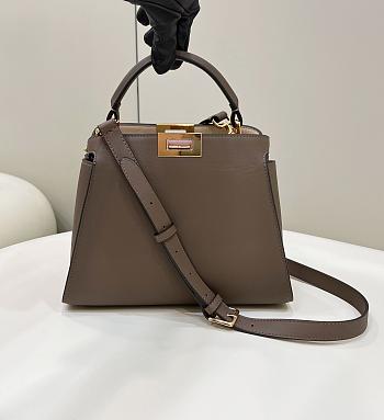 Fendi Peekaboo ISeeU Small Gray Bag - 27×11×20cm