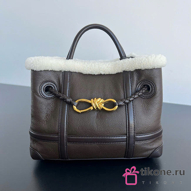 Bottega Veneta Small Andiamo Merinos Aviator Bag in Pondant - 25x22x10.5cm - 1