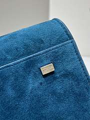 The Row Soft Margaux 15 Bag in Suede Blue - 38×24×27cm - 2