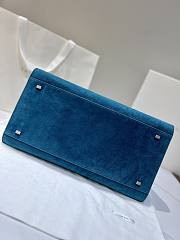 The Row Soft Margaux 15 Bag in Suede Blue - 38×24×27cm - 6