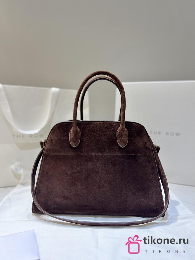 The Row Soft Margaux 12 Bag in Suede Mocha - 32x25x15cm - 1