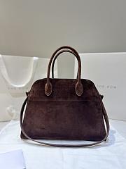 The Row Soft Margaux 12 Bag in Suede Mocha - 32x25x15cm - 1