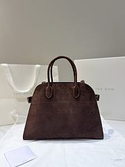 The Row Soft Margaux 12 Bag in Suede Mocha - 32x25x15cm - 2