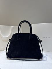 The Row Soft Margaux 12 Bag in Suede Black - 32x25x15cm - 1