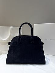 The Row Soft Margaux 12 Bag in Suede Black - 32x25x15cm - 3