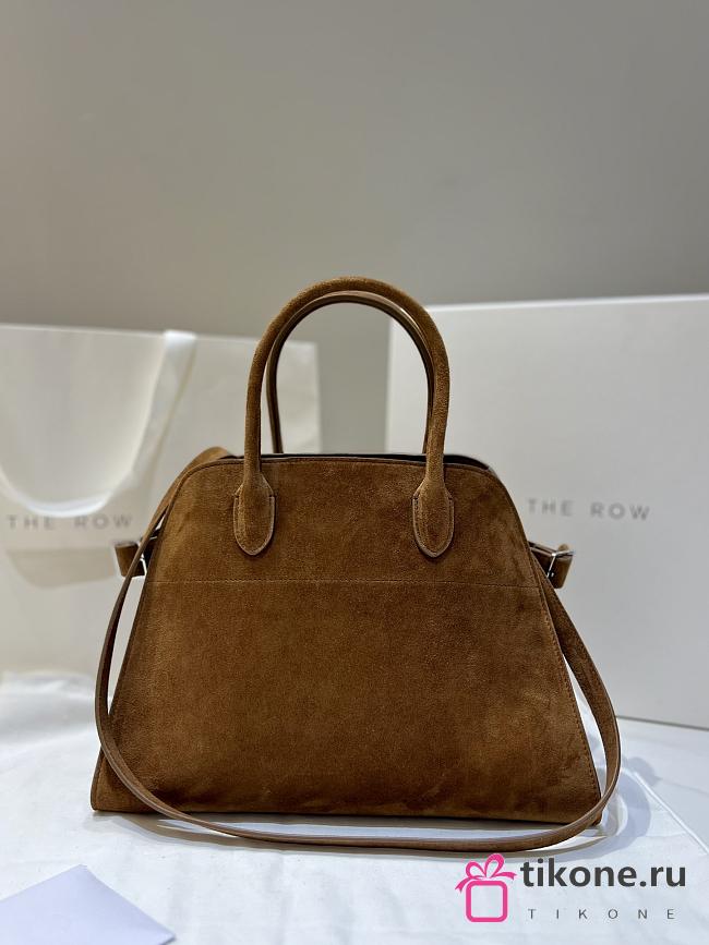 The Row Soft Margaux 12 Bag in Suede Gold - 32x25x15cm - 1