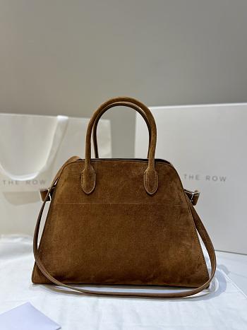 The Row Soft Margaux 12 Bag in Suede Gold - 32x25x15cm