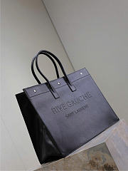 YSL Rive Gauche Large Tote Bag In Smooth Leather Black - 48x36x16cm - 3