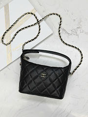 Chanel Hobo Caviar Leather Black - 21.5x19x6cm - 3