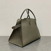 The Row Soft Margaux 15 Bag in Grained Calfskin Leather Elephant Gray - 38x24x27cm - 5