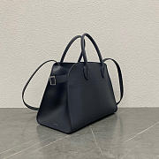 The Row Soft Margaux 12 Bag in Calfskin Leather Dark Blue - 30.5x23x19cm - 4