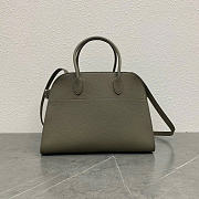 The Row Soft Margaux 12 Bag in Grained Elephant Gray - 32x23x18cm - 1