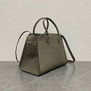 The Row Soft Margaux 12 Bag in Grained Elephant Gray - 32x23x18cm - 4