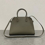 The Row Soft Margaux 12 Bag in Grained Elephant Gray - 32x23x18cm - 2