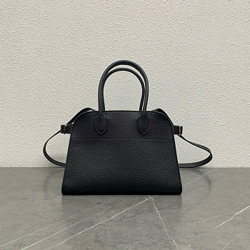 The Row Soft Margaux 10 Bag in Grained Black - 25.5x18x19cm