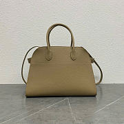 The Row Soft Margaux 12 Bag in Grained Milk Tea - 32x23x18cm - 1