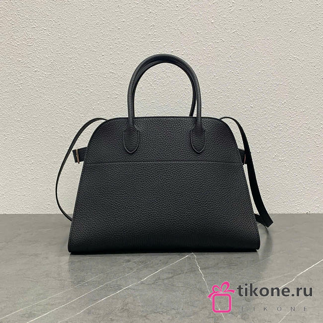 The Row Soft Margaux 12 Bag in Grained Black - 32x23x18cm - 1