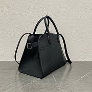 The Row Soft Margaux 12 Bag in Grained Black - 32x23x18cm - 3