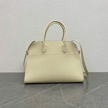 The Row Soft Margaux 12 Bag in Grained White - 32x23x18cm