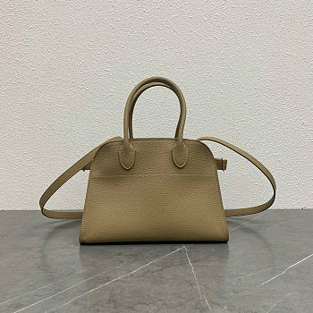 The Row Soft Margaux 10 Bag in Grained Milk Tea - 25.5x18x19cm