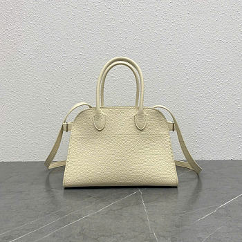 The Row Soft Margaux 10 Bag in Grained White - 25.5x18x19cm