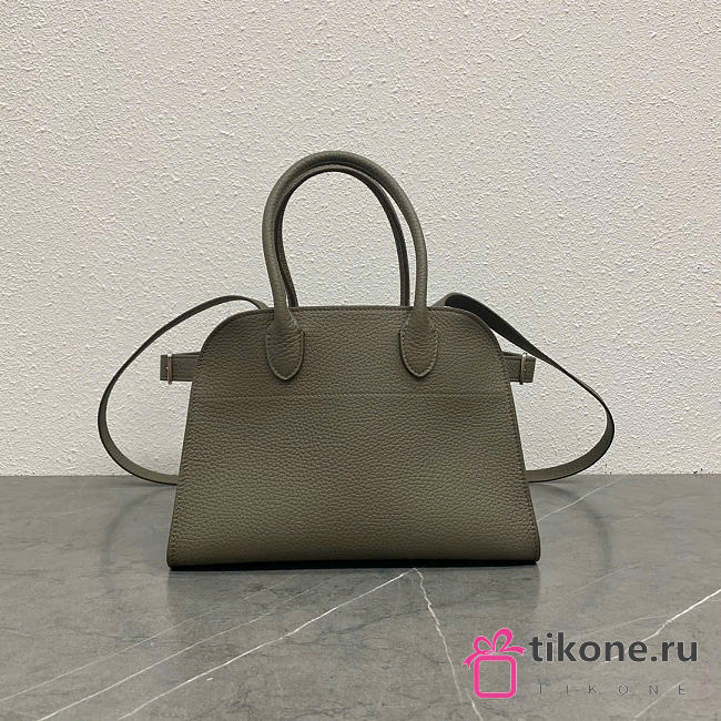 The Row Soft Margaux 10 Bag in Grained Elephant Gray - 25.5x18x19cm - 1