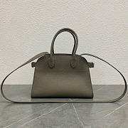 The Row Soft Margaux 10 Bag in Grained Elephant Gray - 25.5x18x19cm - 3