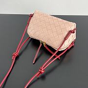 Bottega Veneta Intrecciato Concert Pouch Cameo/ Rosewood - 18.5x11.5x8.5 - 4