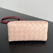 Bottega Veneta Intrecciato Concert Pouch Cameo/ Rosewood - 18.5x11.5x8.5 - 2