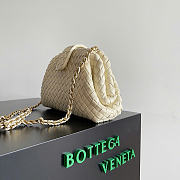 Bottega Veneta Small Lauren 1980 Chalk Leather Clutch Bag - 27x15x7.5cm - 6