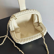 Bottega Veneta Small Lauren 1980 Chalk Leather Clutch Bag - 27x15x7.5cm - 4